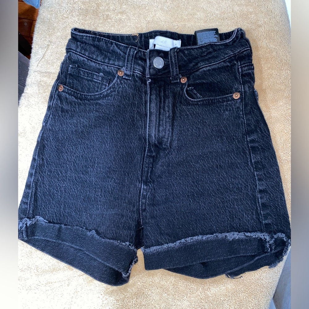 High waisted jeans short